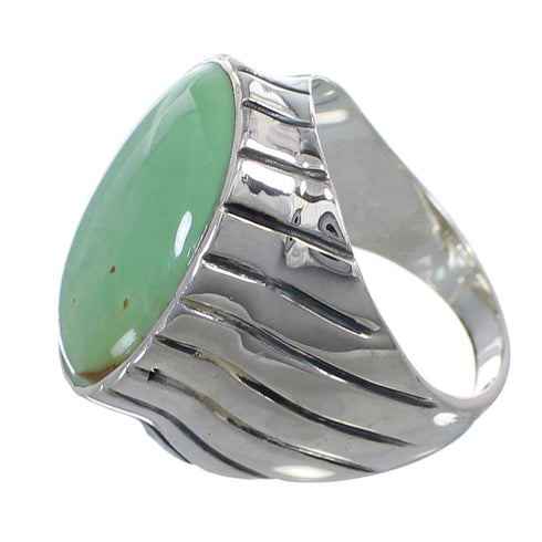 Southwest Turquoise Sterling Silver Ring Size 11-3/4 AX55392